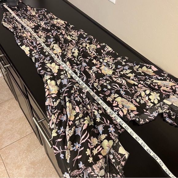 Free People Heat Wave boho floral Print Maxi Dress, spaghetti strap racer back,S - Picture 11 of 14